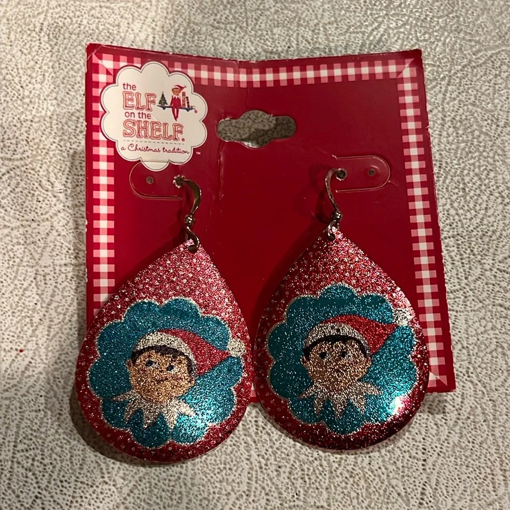 Elf on the shelf earrings brand new